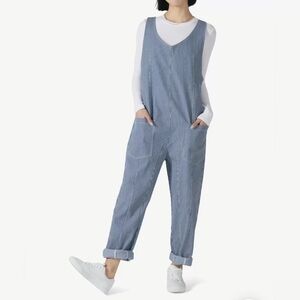 Nwt Hisea XS Stone washed blue Women's Sleeveless Jumpsuit Lightweight One-Piece